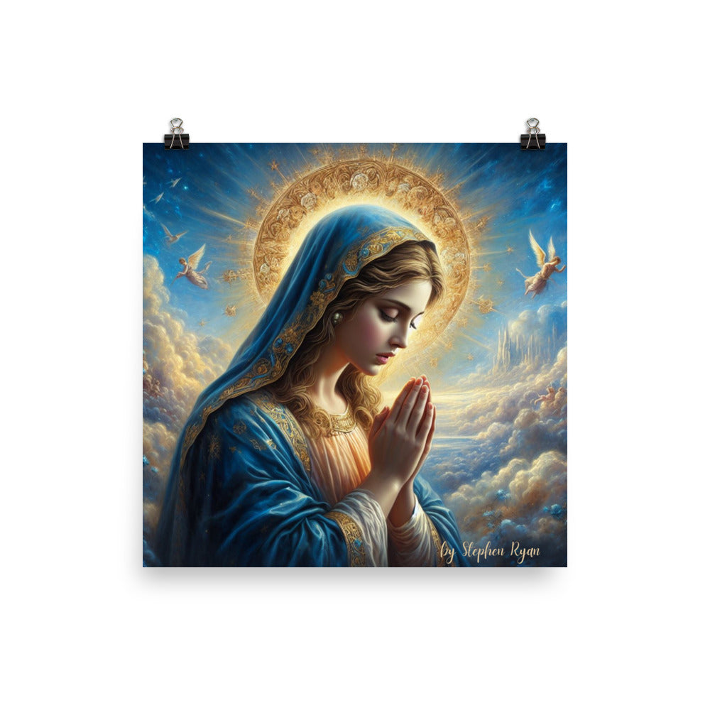 Our Lady with Angels Poster