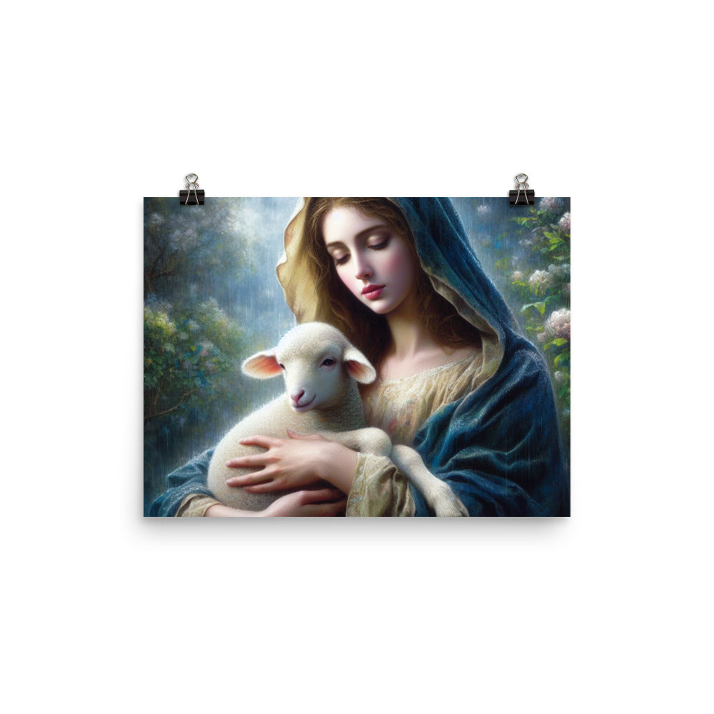 Our Lady with the Lamb Poster