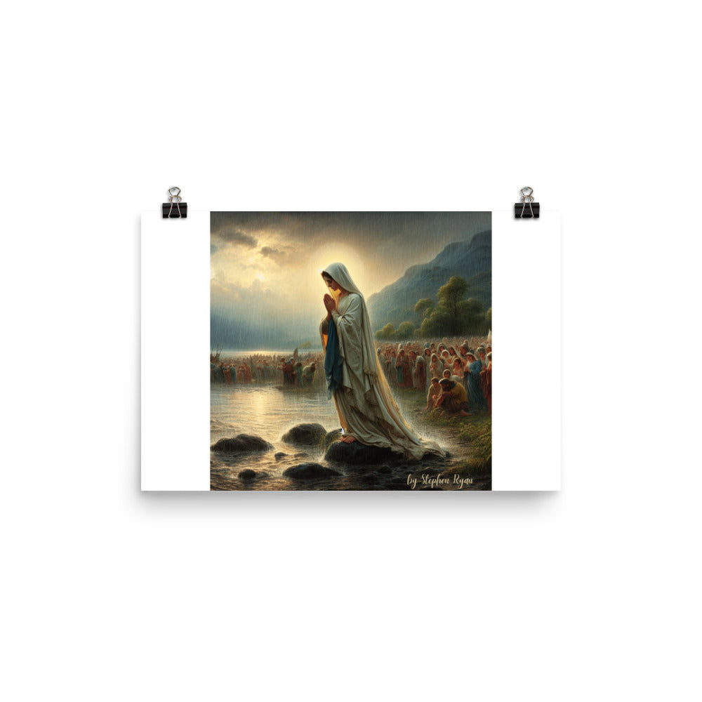 Our Lady on the River Bank Poster