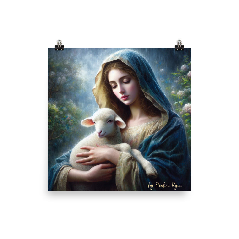 Our Lady with the Lamb Poster