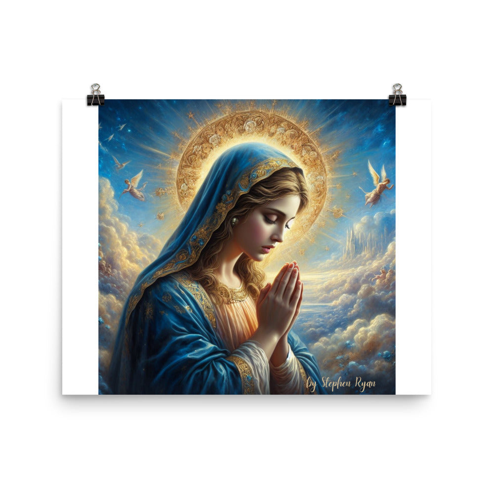 Our Lady with Angels Poster