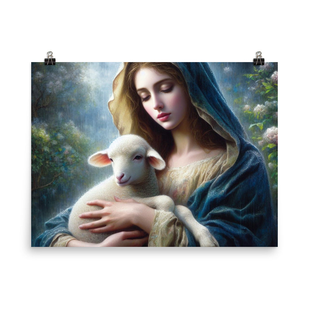 Our Lady with the Lamb Poster