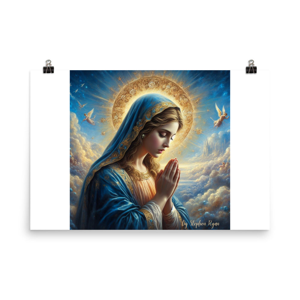 Our Lady with Angels Poster