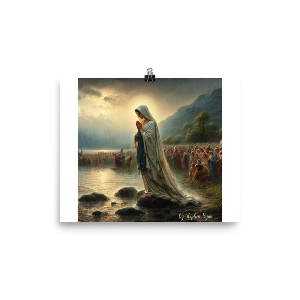 Our Lady on the River Bank Poster